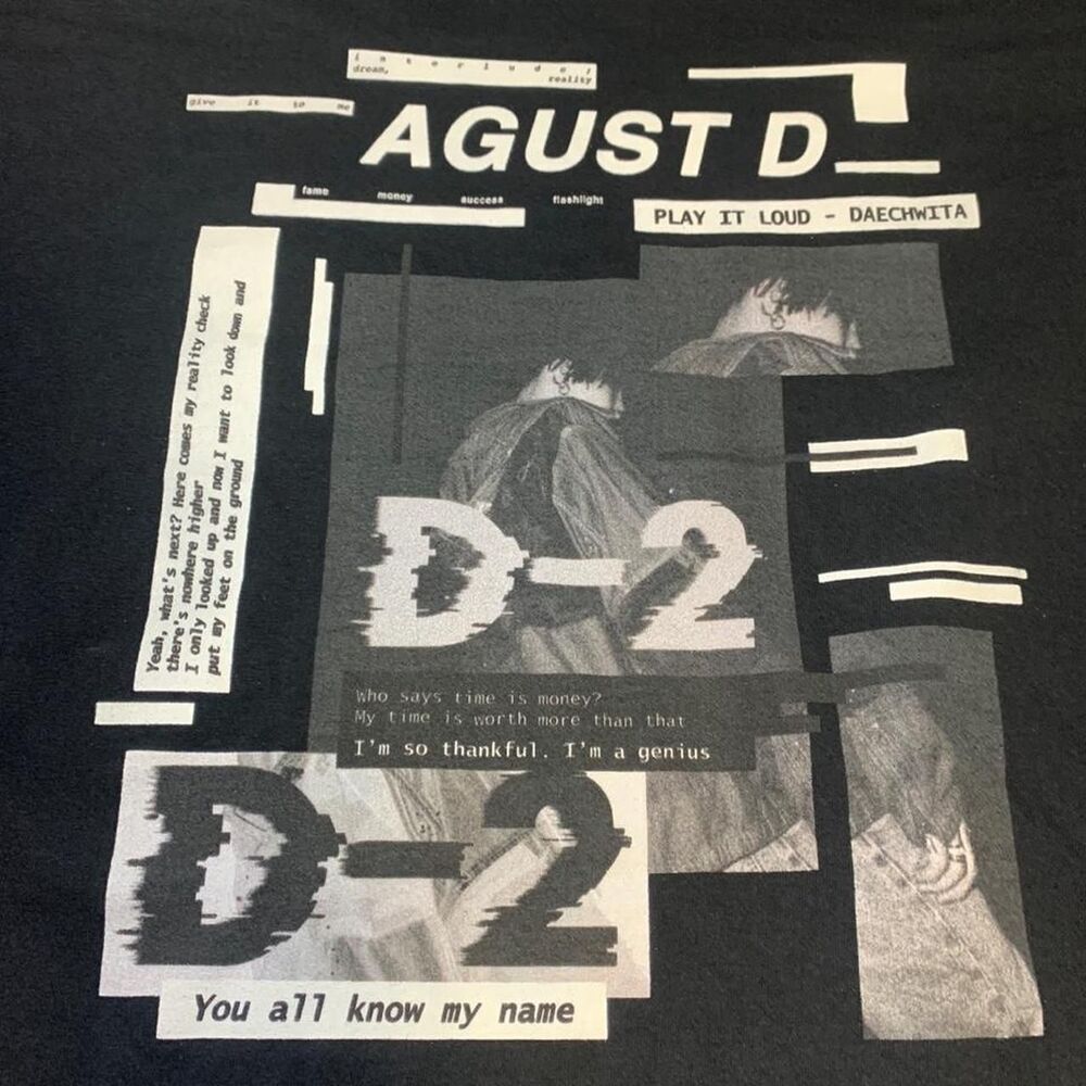 Agust D t-shirt, Size XL